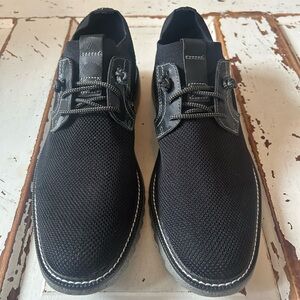 DUNCAN PLAIN TOE MEN'S SHOES SIZE 10.5 M Black KNIT JOHNSTON MURPHY